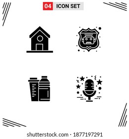 Group of Modern Solid Glyphs Set for education; energy; science; web; sport Editable Vector Design Elements