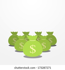 group of moneybag