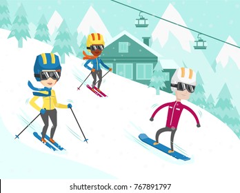 6,049 Cartoon Ski Resort Images, Stock Photos & Vectors | Shutterstock