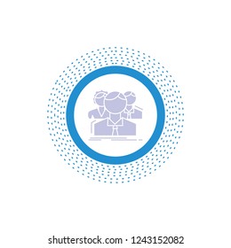 group, multiplayer, people, team, online Glyph Icon. Vector isolated illustration