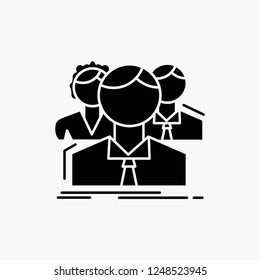 group, multiplayer, people, team, online Glyph Icon. Vector isolated illustration