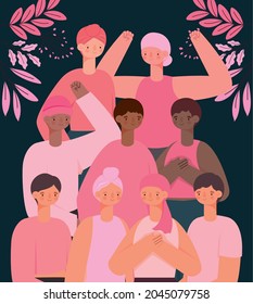 group of nine cancer survivors