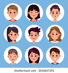 group of nine kids characters