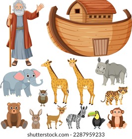 Group of Noah's Ark illustration