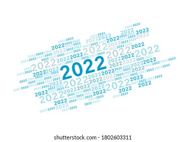 A group of number 2022, the year of the lord’s. They’re randomly size and position. 