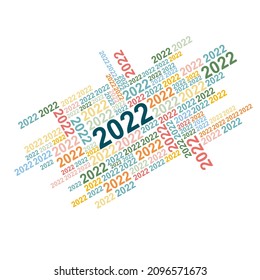 A group of number 2022, the year of the lord’s. They’re randomly size and position. 