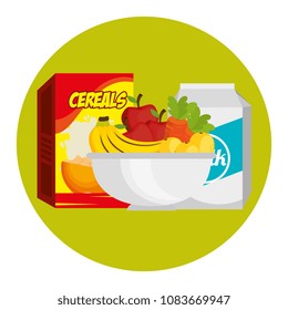 group of nutritive food icons