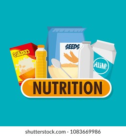group of nutritive food icons