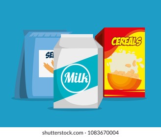 group of nutritive food icons
