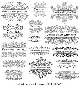 Group objects, ornaments and beautiful frames in ethnic style and vintage style for decoration and other applications