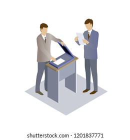 Group office worker
