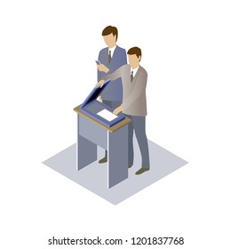 Group office workers