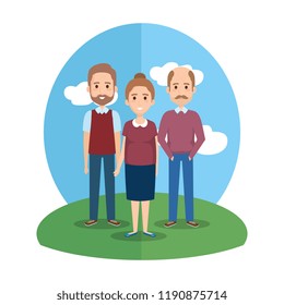 group of old people avatars characters