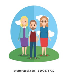 group of old people avatars characters