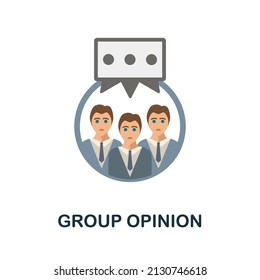Group Opinion flat icon. Colored element sign from feedback collection. Flat Group Opinion icon sign for web design, infographics and more.