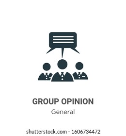 Group opinion glyph icon vector on white background. Flat vector group opinion icon symbol sign from modern general collection for mobile concept and web apps design.