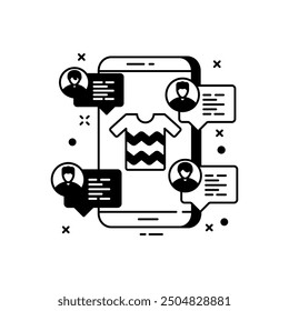 Group Opinion Glyph Icon, Vector illustration