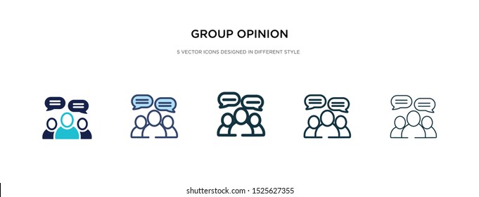group opinion icon in different style vector illustration. two colored and black group opinion vector icons designed in filled, outline, line and stroke style can be used for web, mobile, ui