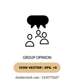 group opinion icons  symbol vector elements for infographic web