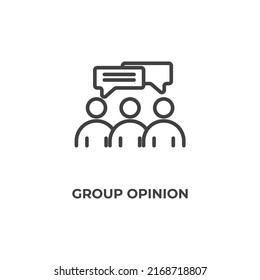 group opinion line icon. linear style sign for mobile concept and web design. Outline vector icon. Symbol, logo illustration. Vector graphics