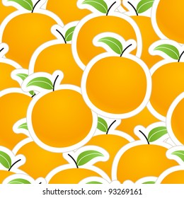 Group of oranges seamless background