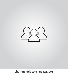 group outline icon vector, can be used for web and mobile design