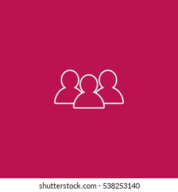 group outline icon vector, can be used for web and mobile design