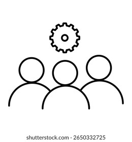 Vector de Vector de icono de esquema de grupo para la interfaz de usuario de UX