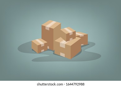 Caja de cartón de papel