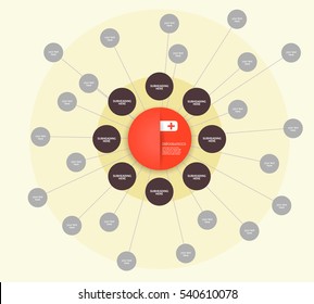 Group of paper stickers with place for your own text.