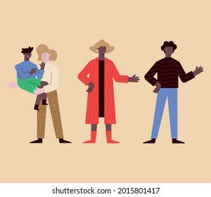 group of Parents and kid