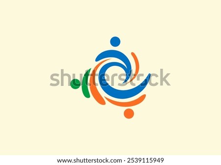 Group of partnership logo symbol
