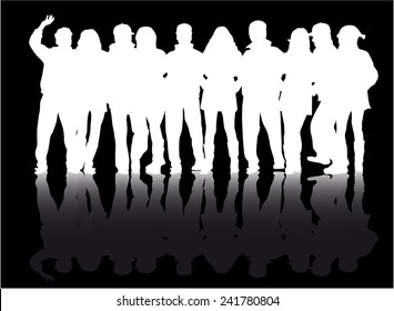 Group People Stock Vector (Royalty Free) 241780804 | Shutterstock