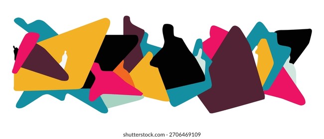 Grupo de personas siluetas abstractas Ilustración vectorial
