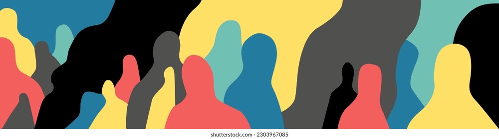 
Grupo de personas ilustraciones vectoriales abstractas , elemento de diseño