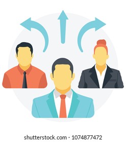
Group of people with arrows symbolising quantitative management
