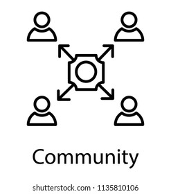 
Group if people attached showing concept of community 
