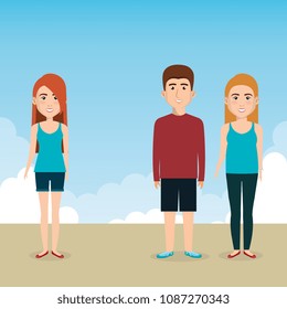group of people avatars characters