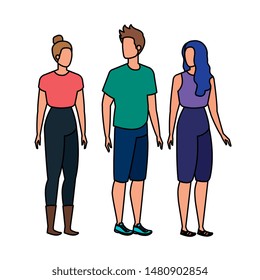 group of people avatars characters
