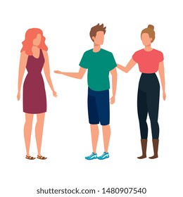 group of people avatars characters