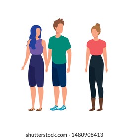 group of people avatars characters