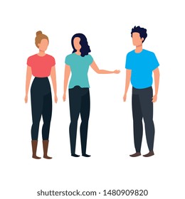 group of people avatars characters