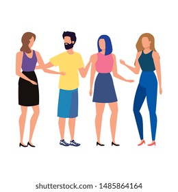 group of people avatars characters