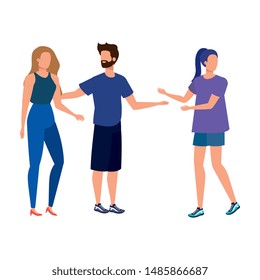 group of people avatars characters