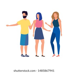 group of people avatars characters
