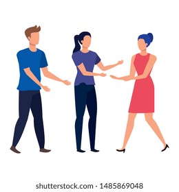 group of people avatars characters