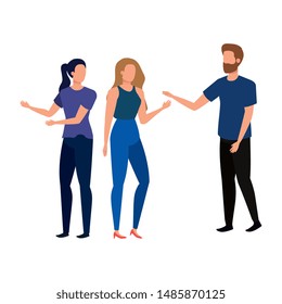 group of people avatars characters