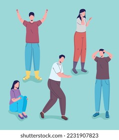 group of people avatars characters