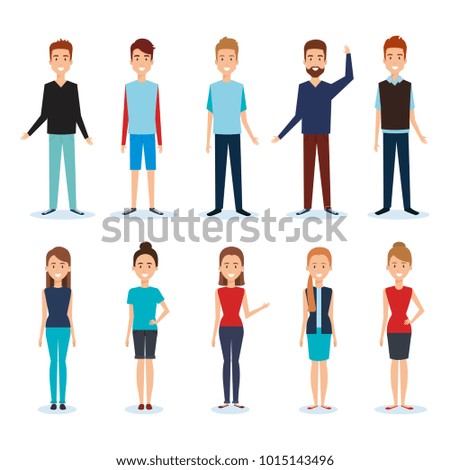 group of people avatars characters