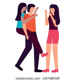 group of people avatars characters vector illustration design